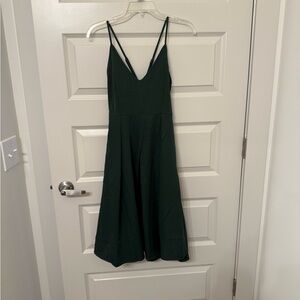 Forest green midi dress